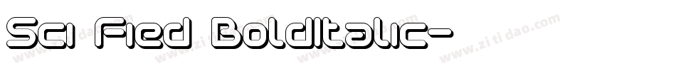Sci Fied BoldItalic字体转换